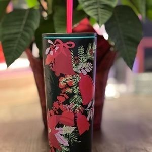 Starbucks poinsettia holiday 16oz tumbler 2021. NWT